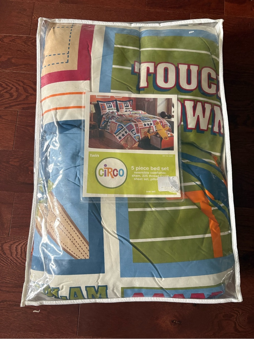 Circo Kids' Sports-Themed Twin Bedding Set in Blue, Green, Orange